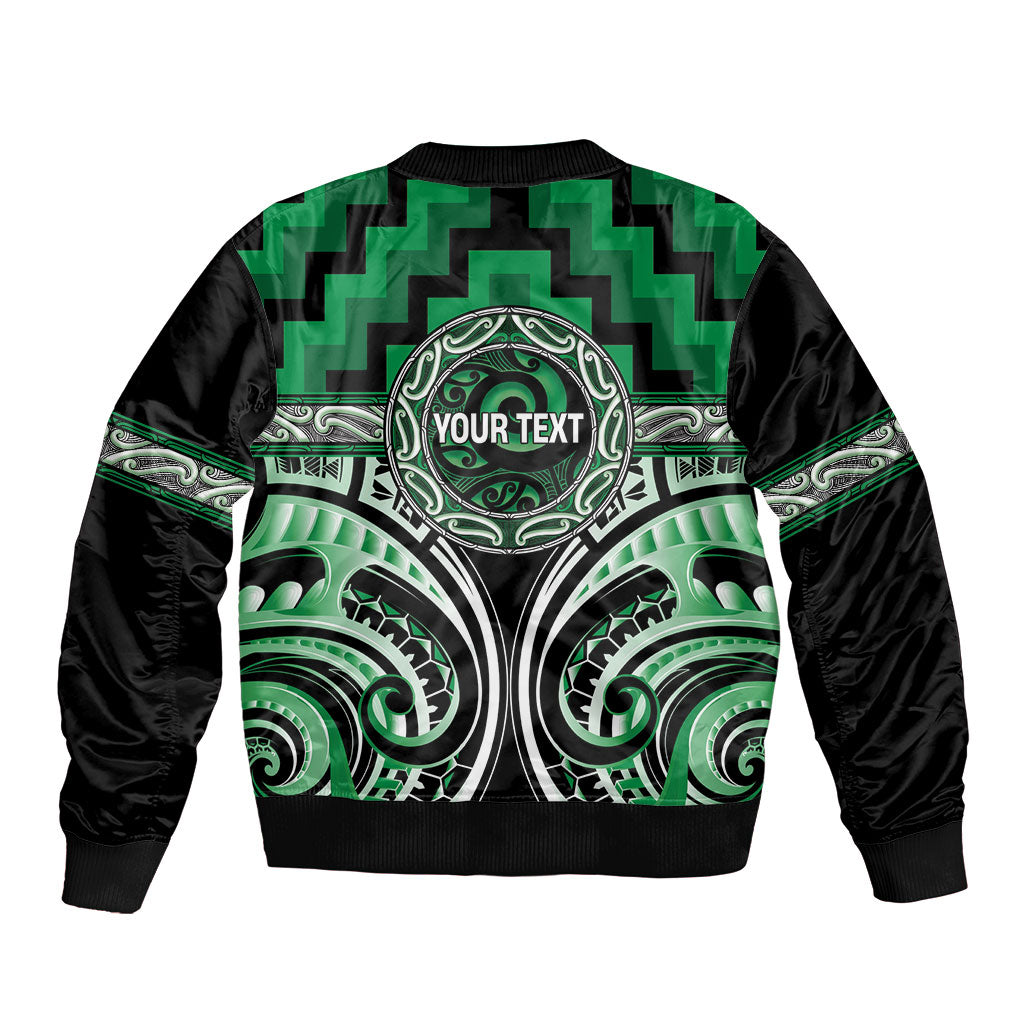 Aotearoa Ngati Maniapoto Personalised Bomber Jacket Maori Iwi Poutama Puhoro Tattoo