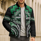 Aotearoa Ngati Maniapoto Personalised Bomber Puffer Jacket Maori Iwi Poutama Puhoro Tattoo