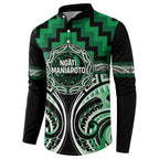 Aotearoa Ngati Maniapoto Personalised Button Sweatshirt Maori Iwi Poutama Puhoro Tattoo