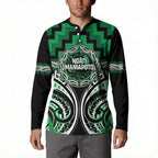Aotearoa Ngati Maniapoto Personalised Button Sweatshirt Maori Iwi Poutama Puhoro Tattoo