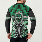 Aotearoa Ngati Maniapoto Personalised Button Sweatshirt Maori Iwi Poutama Puhoro Tattoo
