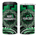 Aotearoa Ngati Maniapoto Personalised 4 in 1 Can Cooler Tumbler Maori Iwi Poutama Puhoro Tattoo