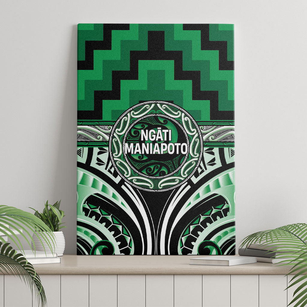Aotearoa Ngati Maniapoto Canvas Wall Art Maori Iwi Poutama Puhoro Tattoo