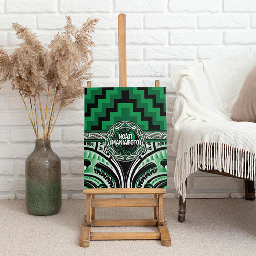 Aotearoa Ngati Maniapoto Canvas Wall Art Maori Iwi Poutama Puhoro Tattoo