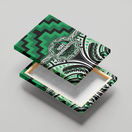 Aotearoa Ngati Maniapoto Canvas Wall Art Maori Iwi Poutama Puhoro Tattoo