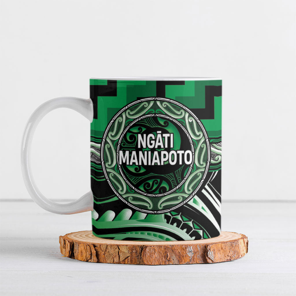 Aotearoa Ngati Maniapoto Personalised Ceramic Mug Maori Iwi Poutama Puhoro Tattoo