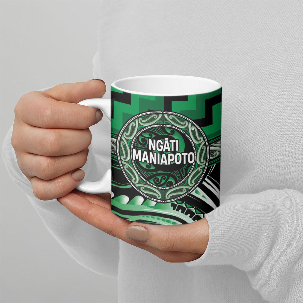 Aotearoa Ngati Maniapoto Personalised Ceramic Mug Maori Iwi Poutama Puhoro Tattoo