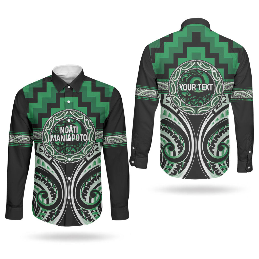 Aotearoa Ngati Maniapoto Personalised Couples Matching Off Shoulder Maxi Dress and Long Sleeve Button Shirt Maori Iwi Poutama Puhoro Tattoo