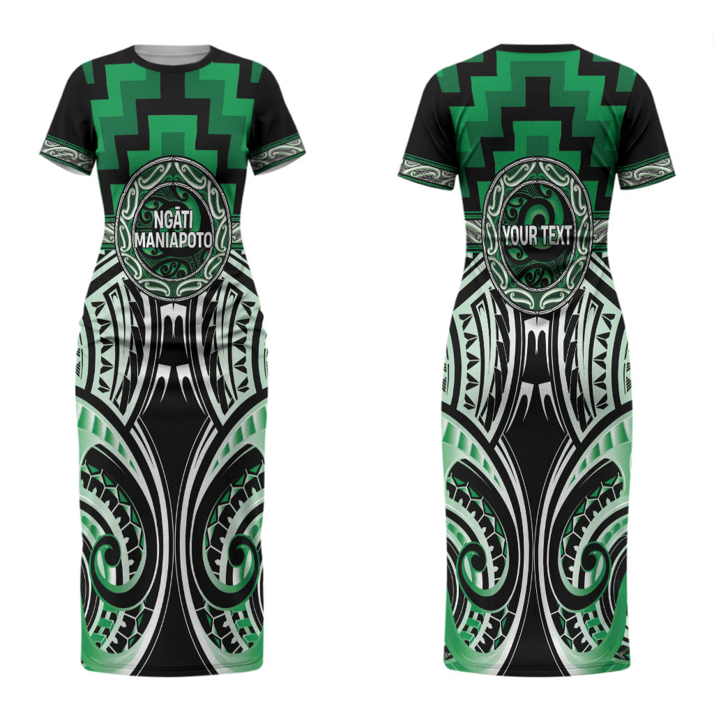 Aotearoa Ngati Maniapoto Personalised Couples Matching Short Sleeve Bodycon Dress and Hawaiian Shirt Maori Iwi Poutama Puhoro Tattoo