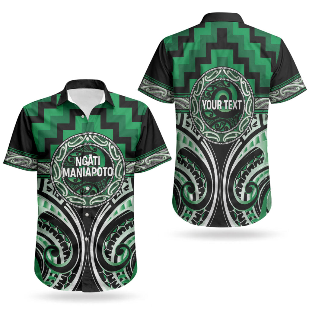 Aotearoa Ngati Maniapoto Personalised Couples Matching Tank Maxi Dress and Hawaiian Shirt Maori Iwi Poutama Puhoro Tattoo
