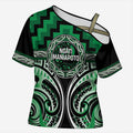 Aotearoa Ngati Maniapoto Personalised Cross Shoulder Shirt Maori Iwi Poutama Puhoro Tattoo