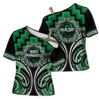 Aotearoa Ngati Maniapoto Personalised Cross Shoulder Shirt Maori Iwi Poutama Puhoro Tattoo