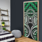 Aotearoa Ngati Maniapoto Personalised Door Cover Maori Iwi Poutama Puhoro Tattoo