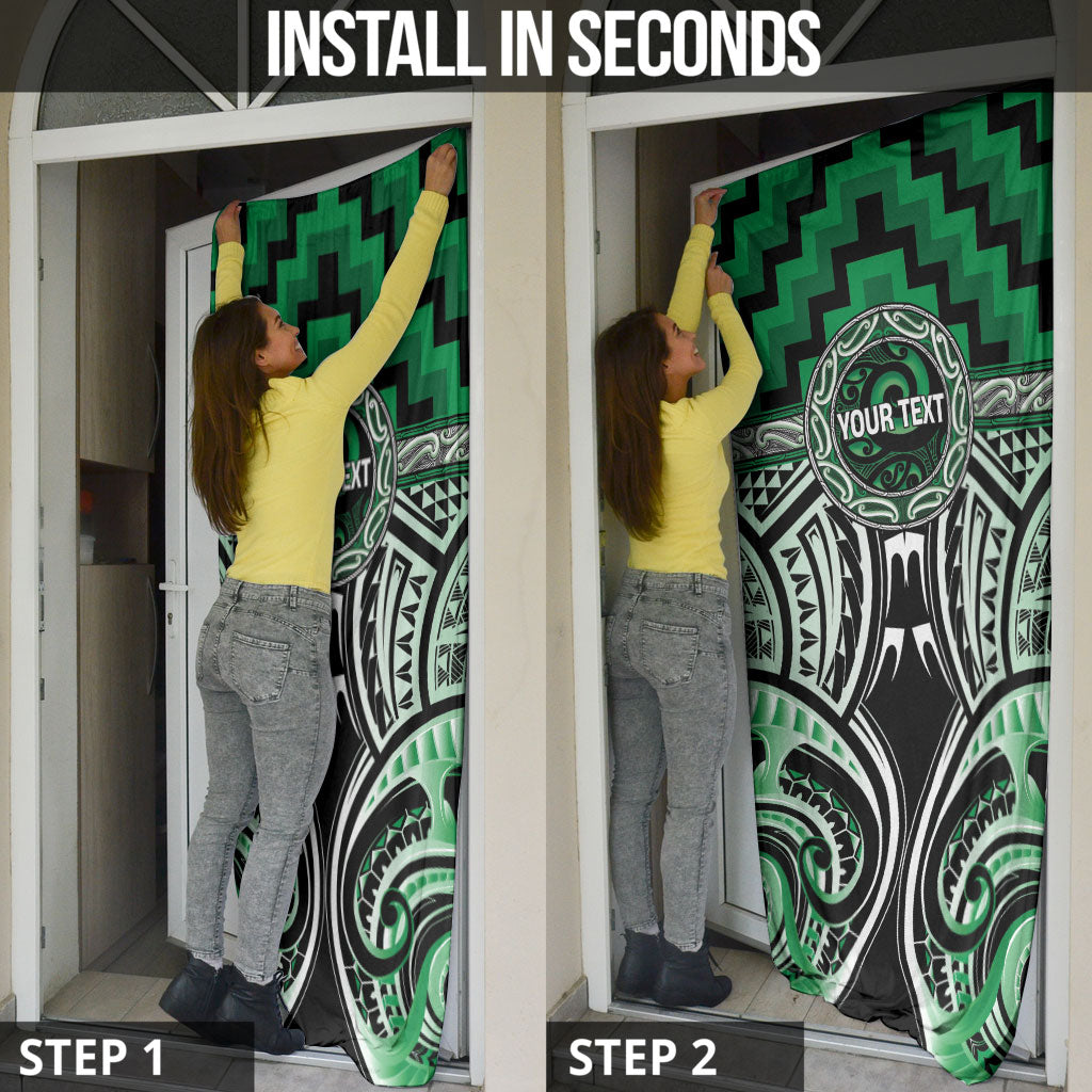 Aotearoa Ngati Maniapoto Personalised Door Cover Maori Iwi Poutama Puhoro Tattoo