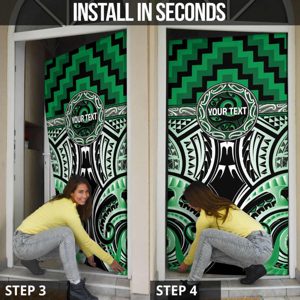Aotearoa Ngati Maniapoto Personalised Door Cover Maori Iwi Poutama Puhoro Tattoo