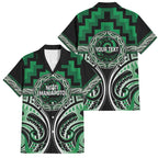 Aotearoa Ngati Maniapoto Personalised Family Matching Off Shoulder Short Dress and Hawaiian Shirt Maori Iwi Poutama Puhoro Tattoo