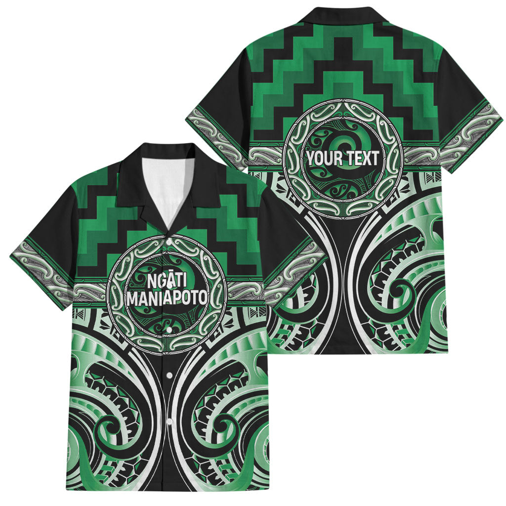 Aotearoa Ngati Maniapoto Personalised Family Matching Off Shoulder Short Dress and Hawaiian Shirt Maori Iwi Poutama Puhoro Tattoo