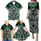 Aotearoa Ngati Maniapoto Personalised Family Matching Puletasi and Hawaiian Shirt Maori Iwi Poutama Puhoro Tattoo
