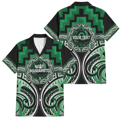 Aotearoa Ngati Maniapoto Personalised Family Matching Summer Maxi Dress and Hawaiian Shirt Maori Iwi Poutama Puhoro Tattoo