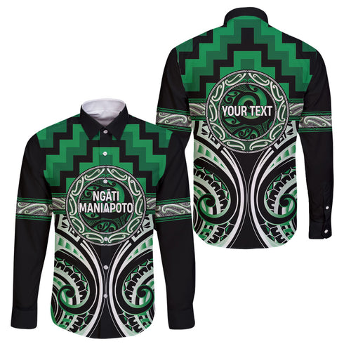 Aotearoa Ngati Maniapoto Personalised Family Matching Summer Maxi Dress and Hawaiian Shirt Maori Iwi Poutama Puhoro Tattoo