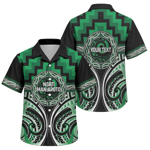 Aotearoa Ngati Maniapoto Personalised Family Matching Summer Maxi Dress and Hawaiian Shirt Maori Iwi Poutama Puhoro Tattoo