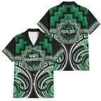 Aotearoa Ngati Maniapoto Personalised Family Matching Tank Maxi Dress and Hawaiian Shirt Maori Iwi Poutama Puhoro Tattoo