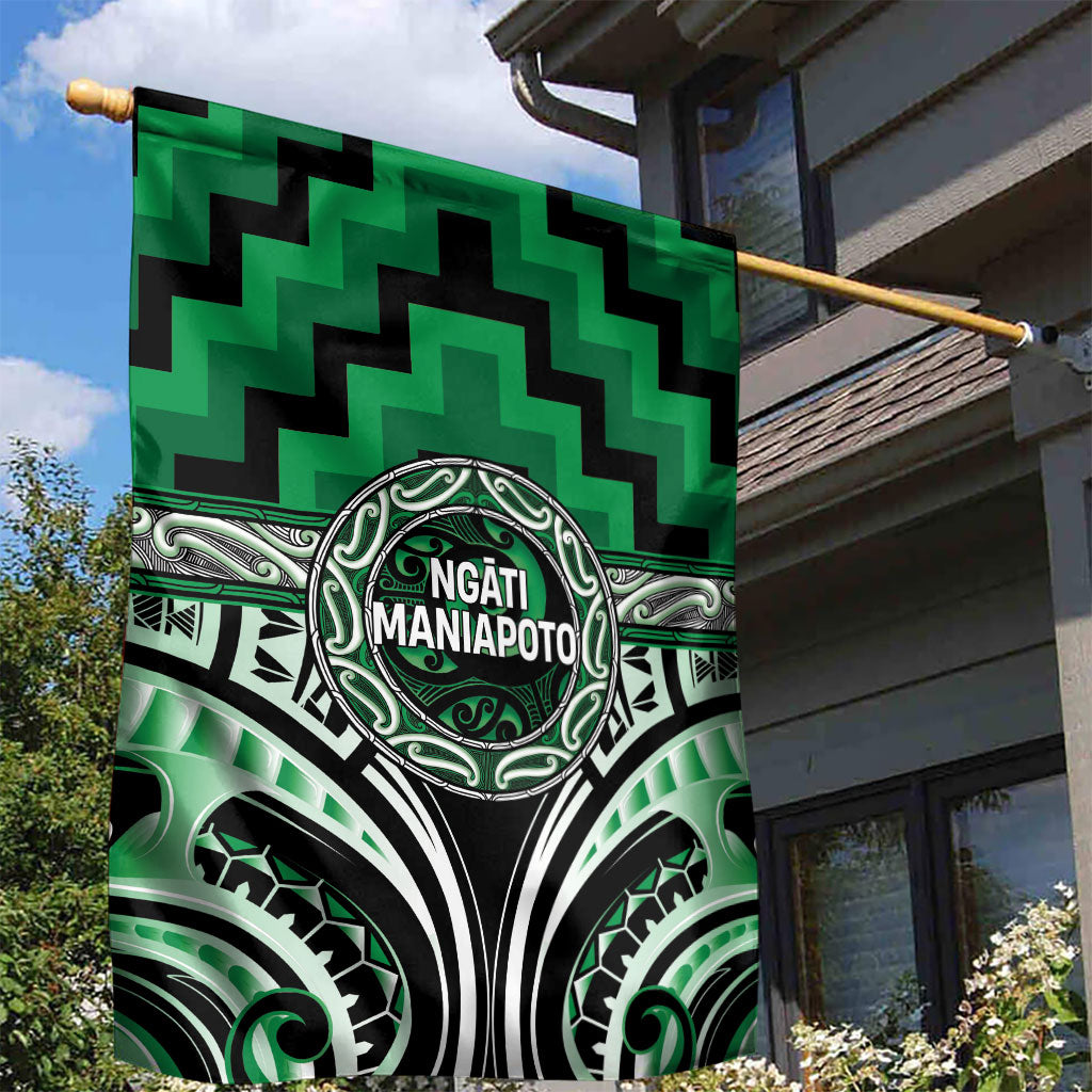 Aotearoa Ngati Maniapoto Garden Flag Maori Iwi Poutama Puhoro Tattoo