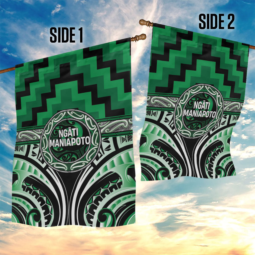 Aotearoa Ngati Maniapoto Garden Flag Maori Iwi Poutama Puhoro Tattoo