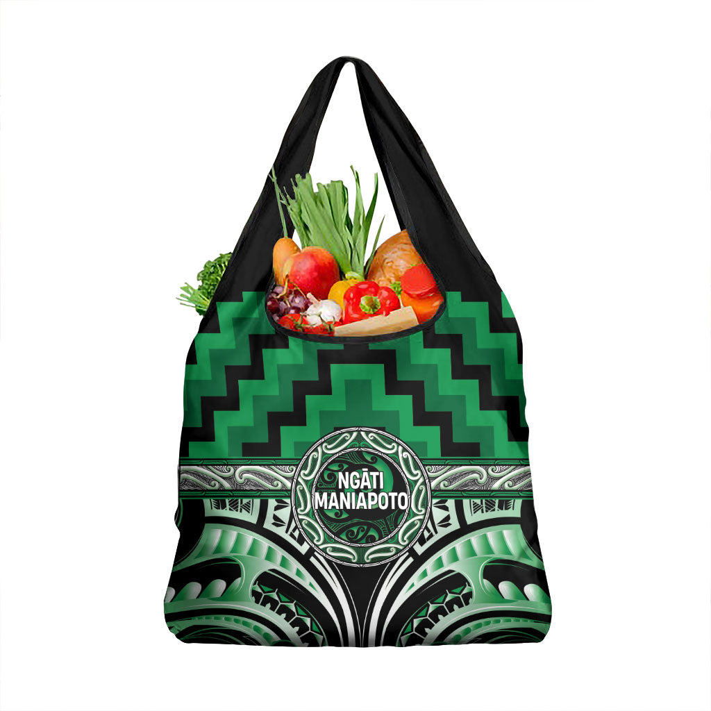 Aotearoa Ngati Maniapoto Grocery Bag Maori Iwi Poutama Puhoro Tattoo
