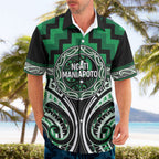 Aotearoa Ngati Maniapoto Personalised Hawaiian Shirt Maori Iwi Poutama Puhoro Tattoo