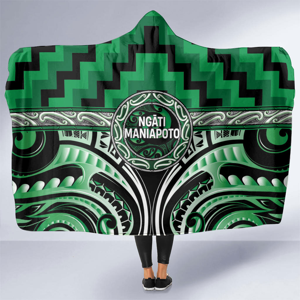 Aotearoa Ngati Maniapoto Hooded Blanket Maori Iwi Poutama Puhoro Tattoo