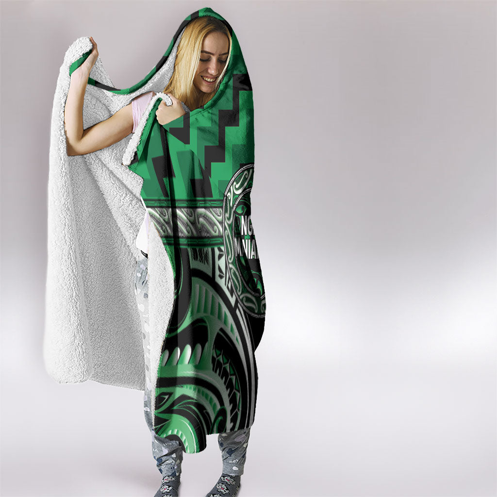 Aotearoa Ngati Maniapoto Hooded Blanket Maori Iwi Poutama Puhoro Tattoo