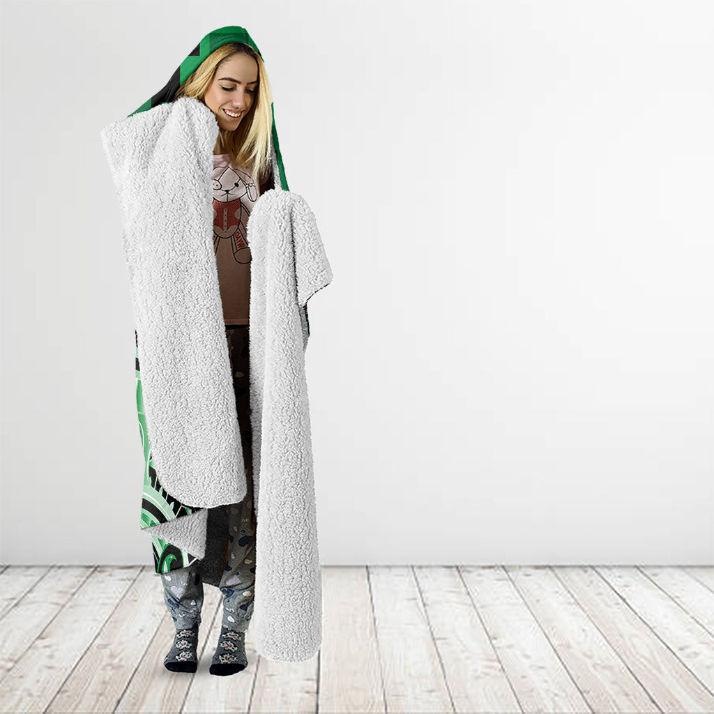 Aotearoa Ngati Maniapoto Hooded Blanket Maori Iwi Poutama Puhoro Tattoo