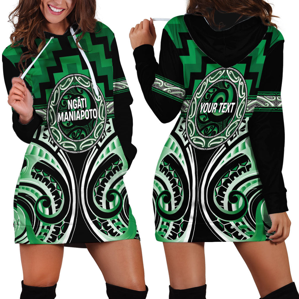 Aotearoa Ngati Maniapoto Personalised Hoodie Dress Maori Iwi Poutama Puhoro Tattoo
