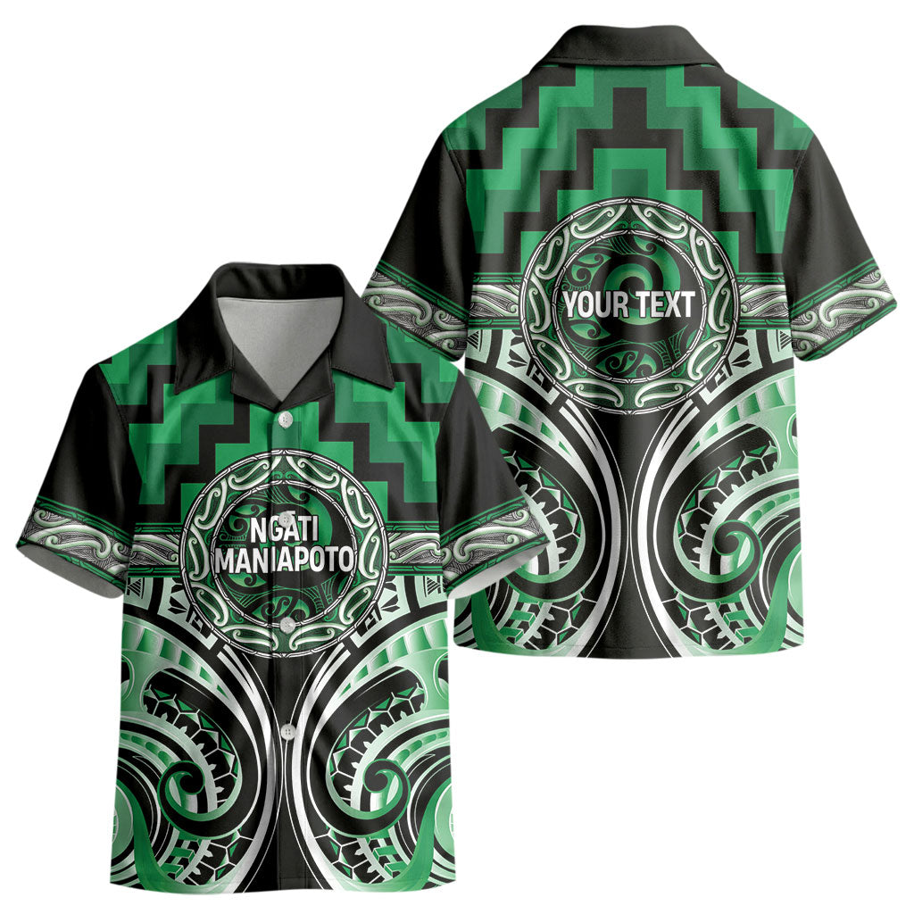 Aotearoa Ngati Maniapoto Personalised Kid Hawaiian Shirt Maori Iwi Poutama Puhoro Tattoo