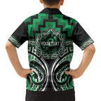 Aotearoa Ngati Maniapoto Personalised Kid Hawaiian Shirt Maori Iwi Poutama Puhoro Tattoo