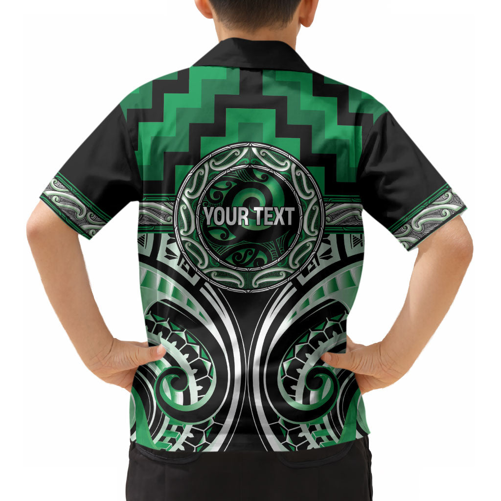 Aotearoa Ngati Maniapoto Personalised Kid Hawaiian Shirt Maori Iwi Poutama Puhoro Tattoo