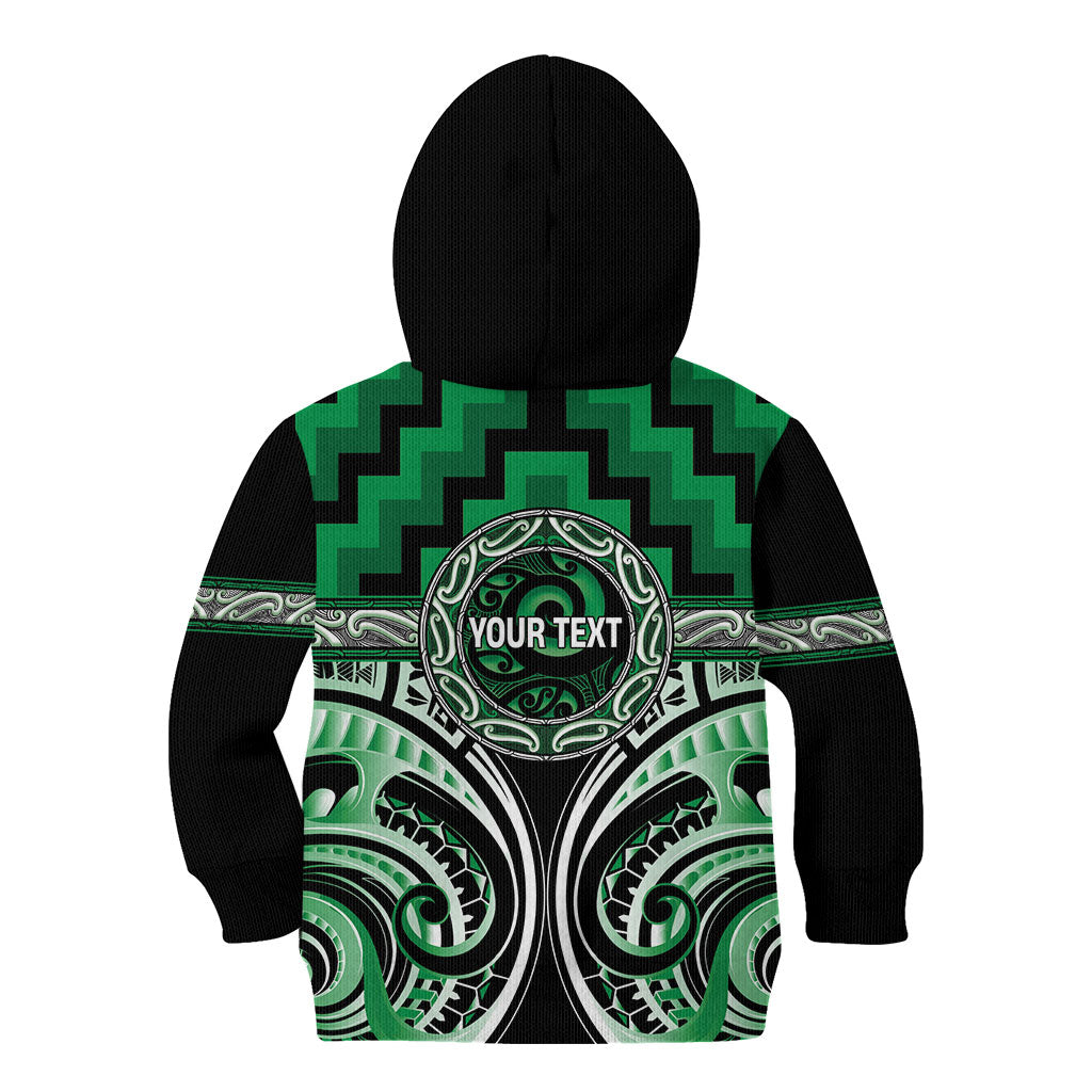 Aotearoa Ngati Maniapoto Personalised Kid Hoodie Maori Iwi Poutama Puhoro Tattoo