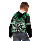 Aotearoa Ngati Maniapoto Personalised Kid Hoodie Maori Iwi Poutama Puhoro Tattoo