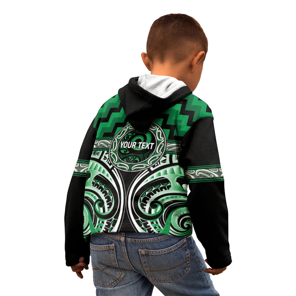 Aotearoa Ngati Maniapoto Personalised Kid Hoodie Maori Iwi Poutama Puhoro Tattoo