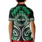 Aotearoa Ngati Maniapoto Personalised Kid Polo Shirt Maori Iwi Poutama Puhoro Tattoo