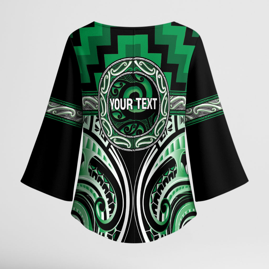 Aotearoa Ngati Maniapoto Personalised Kimono Sleeve Blouse Maori Iwi Poutama Puhoro Tattoo