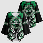 Aotearoa Ngati Maniapoto Personalised Kimono Sleeve Blouse Maori Iwi Poutama Puhoro Tattoo
