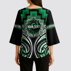 Aotearoa Ngati Maniapoto Personalised Kimono Sleeve Blouse Maori Iwi Poutama Puhoro Tattoo