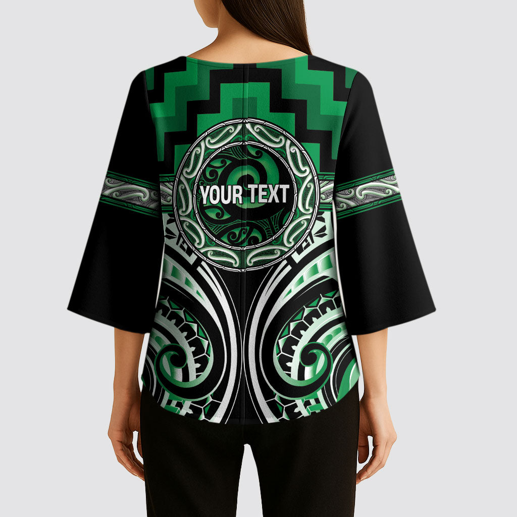 Aotearoa Ngati Maniapoto Personalised Kimono Sleeve Blouse Maori Iwi Poutama Puhoro Tattoo