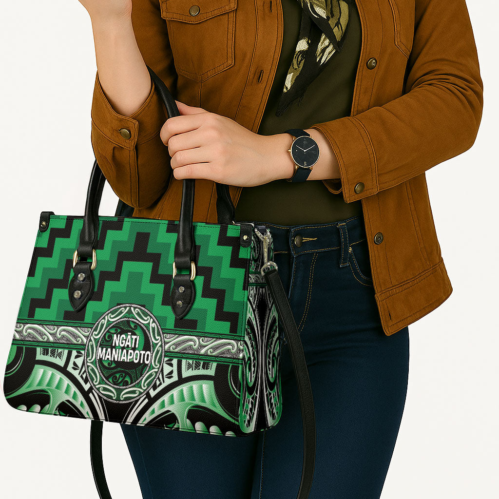 Aotearoa Ngati Maniapoto Leather Bag Maori Iwi Poutama Puhoro Tattoo