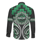 Aotearoa Ngati Maniapoto Personalised Long Sleeve Button Shirt Maori Iwi Poutama Puhoro Tattoo
