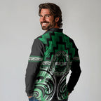 Aotearoa Ngati Maniapoto Personalised Long Sleeve Polo Shirt Maori Iwi Poutama Puhoro Tattoo