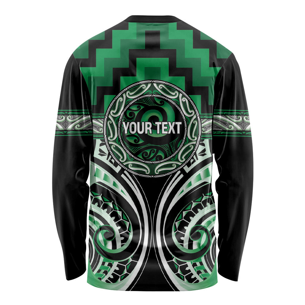 Aotearoa Ngati Maniapoto Personalised Long Sleeve Shirt Maori Iwi Poutama Puhoro Tattoo