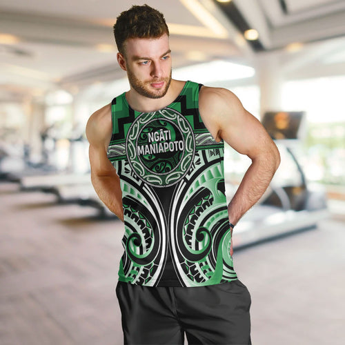 Aotearoa Ngati Maniapoto Personalised Men Tank Top Maori Iwi Poutama Puhoro Tattoo